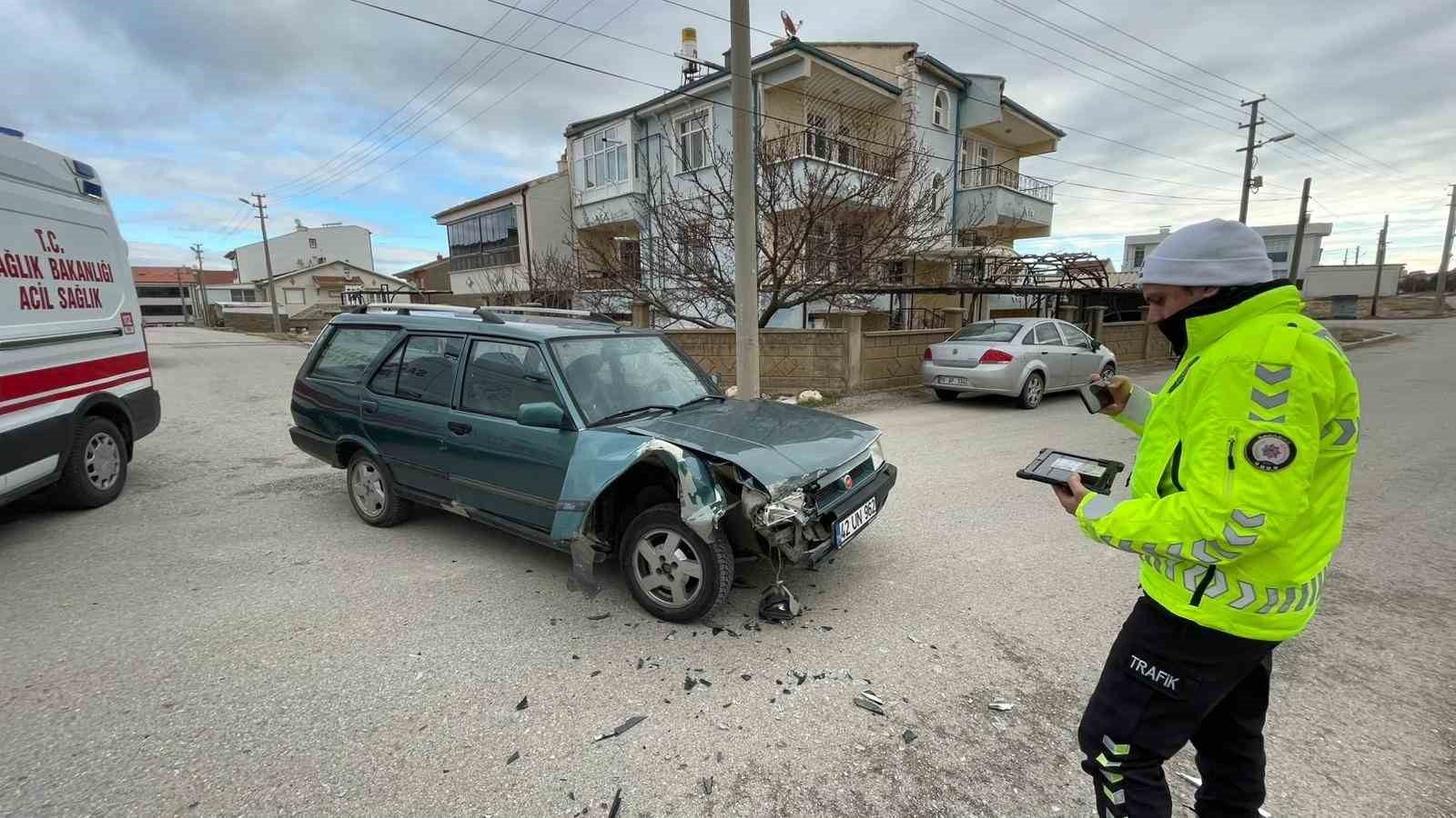 Karaman’da otomobil ile cip çarpıştı: 1 yaralı
