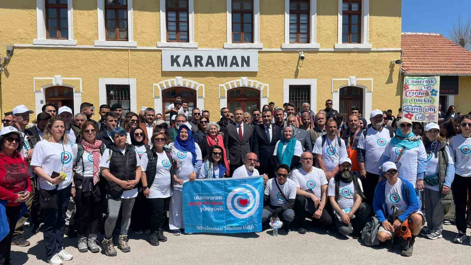 Karaman’dan Konya’ya Sevgi ve Barış Yürüyüşü düzenlendi
