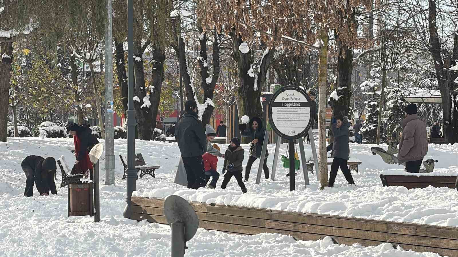 Karın yağışına en çok çocuklar sevindi

