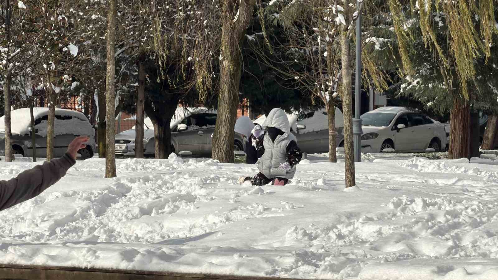 Karın yağışına en çok çocuklar sevindi
