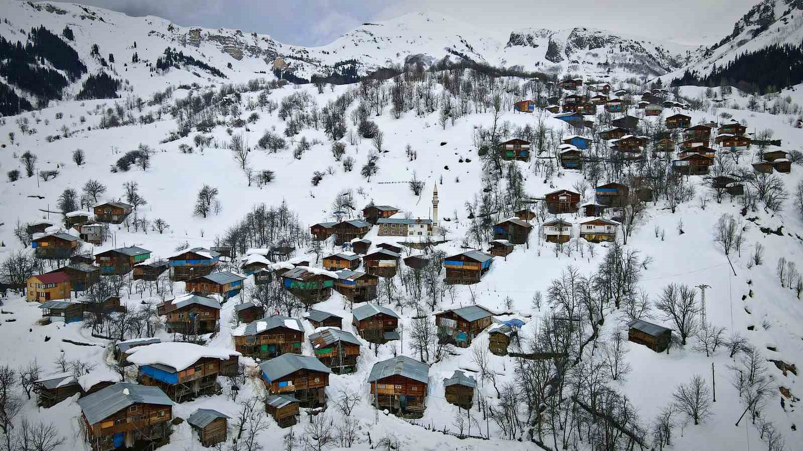 Karlar altındaki doğal yaşam Maden köyünde sanatla buluştu
