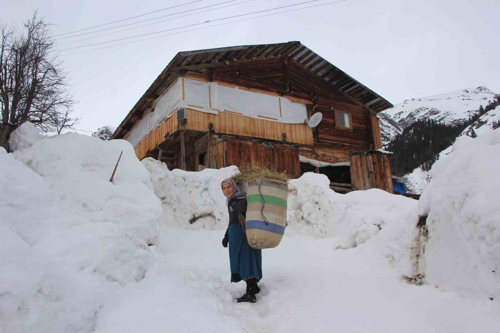 Karlar altındaki doğal yaşam Maden köyünde sanatla buluştu
