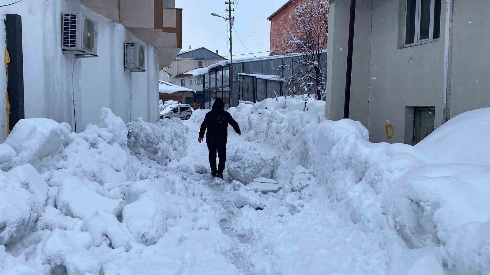 Karlıova’da 40 gündür süren kar yağışı hayatı zorlaştırıyor
