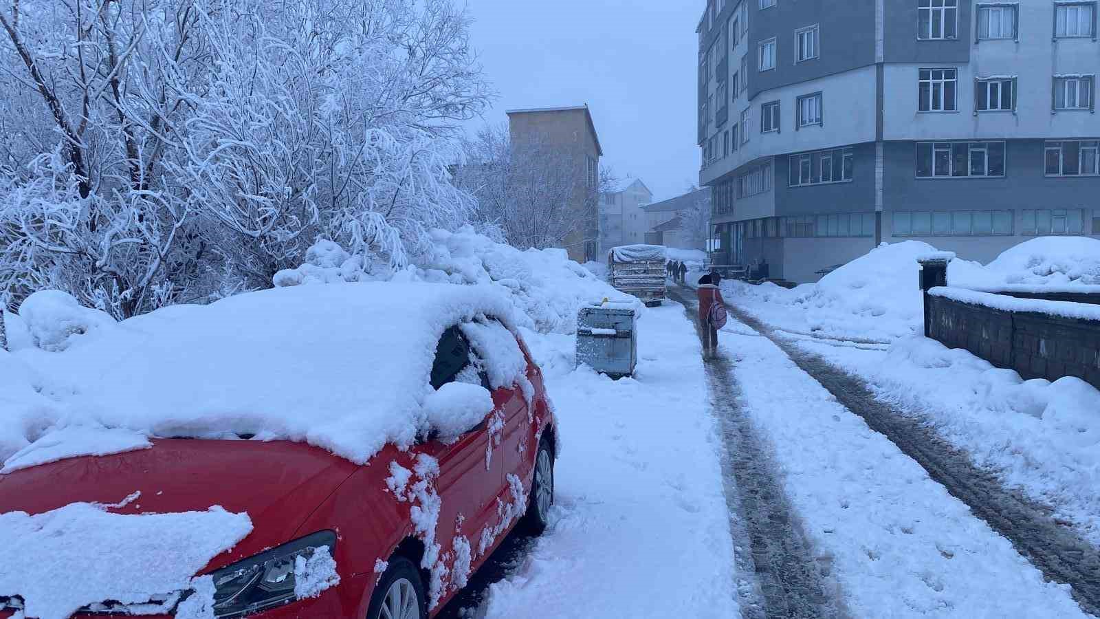 Karlıova’da kar yağışı etkisini sürdürüyor
