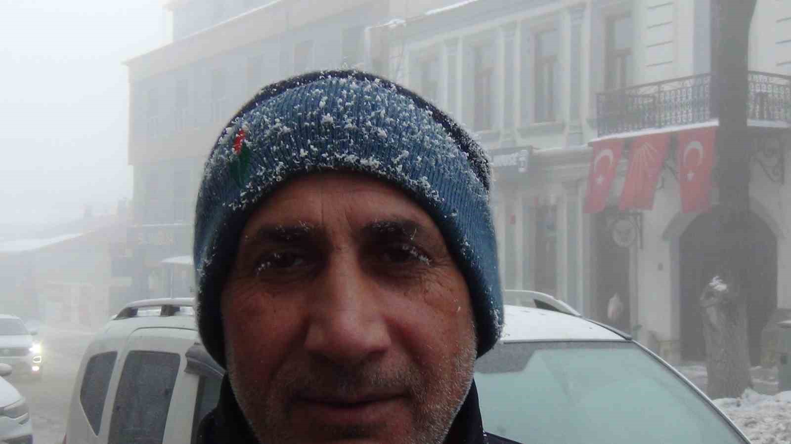 Kars’ın soğuğu kirpik dondurdu
