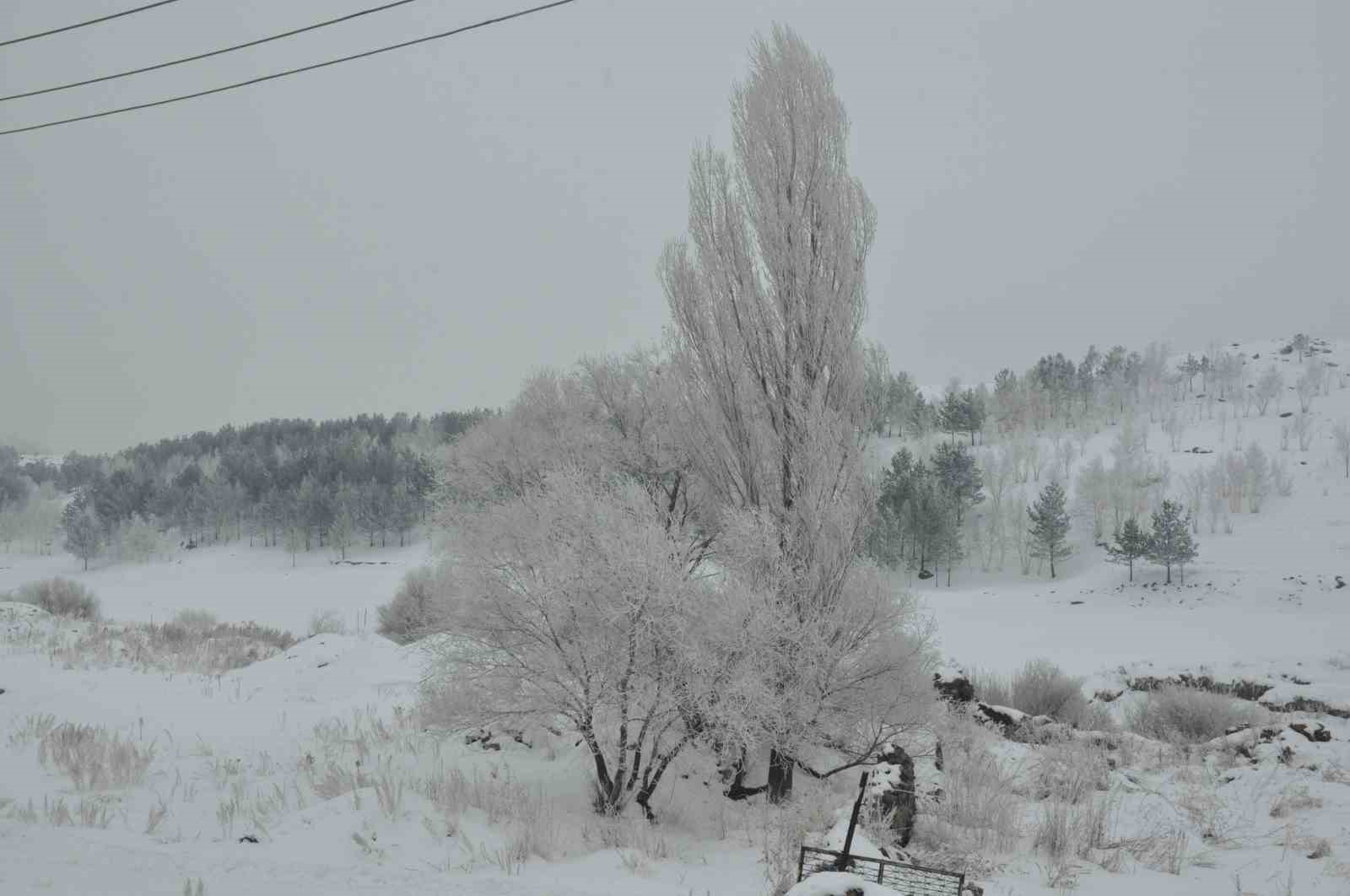 Kars’ın soğuğu kirpik dondurdu
