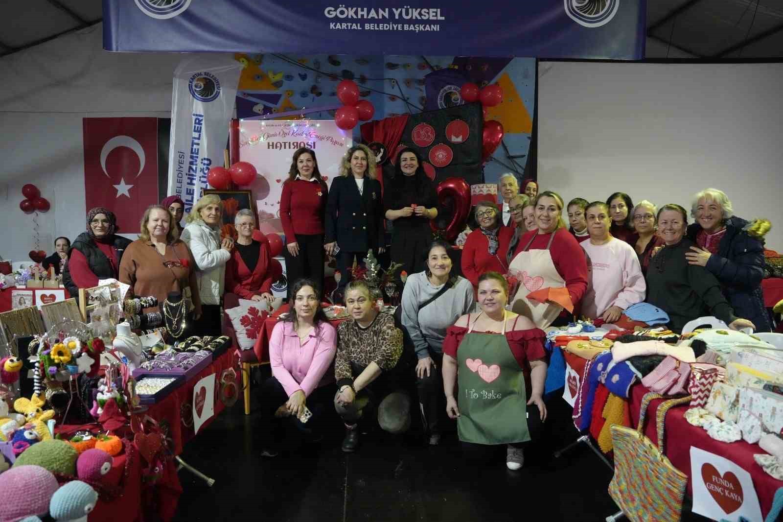 Kartal’da Sevgililer Günü’ne özel kadın emeği pazarı başladı

