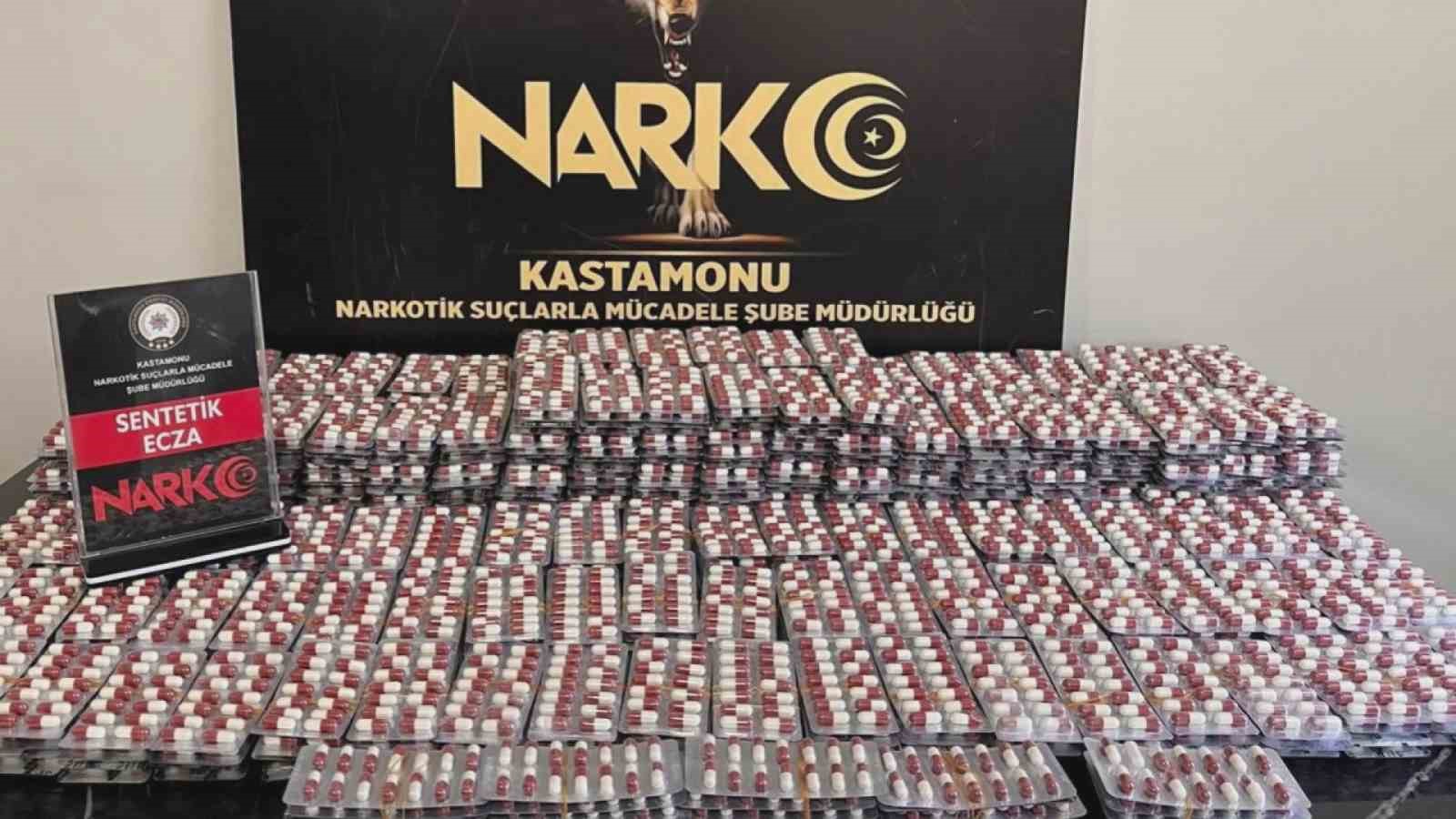 Kastamonu’da 11 bin sentetik ecza hapı ele geçirildi: 6 tutuklama
