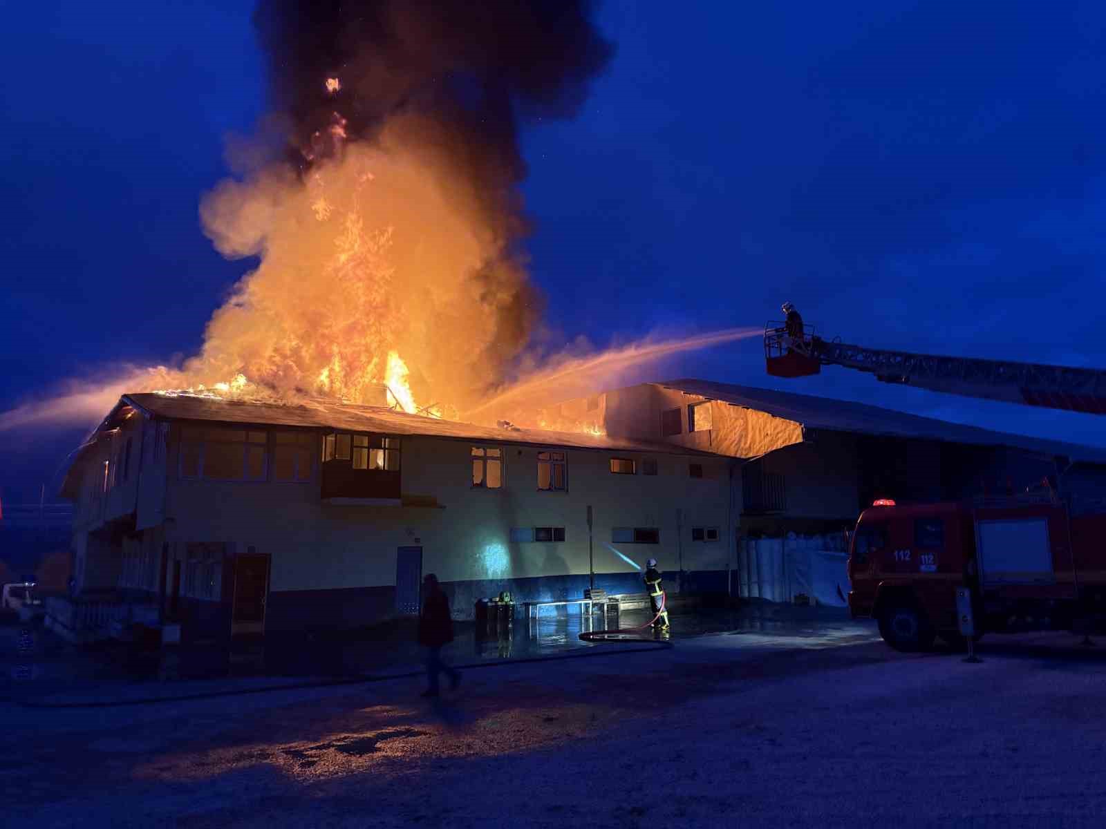 Kastamonu’da fabrika yangını
