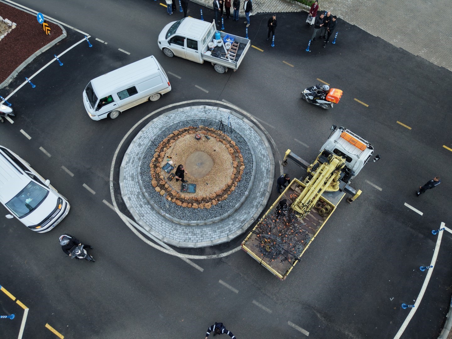 Kavşak düzenleme çalışması tamamlandı
