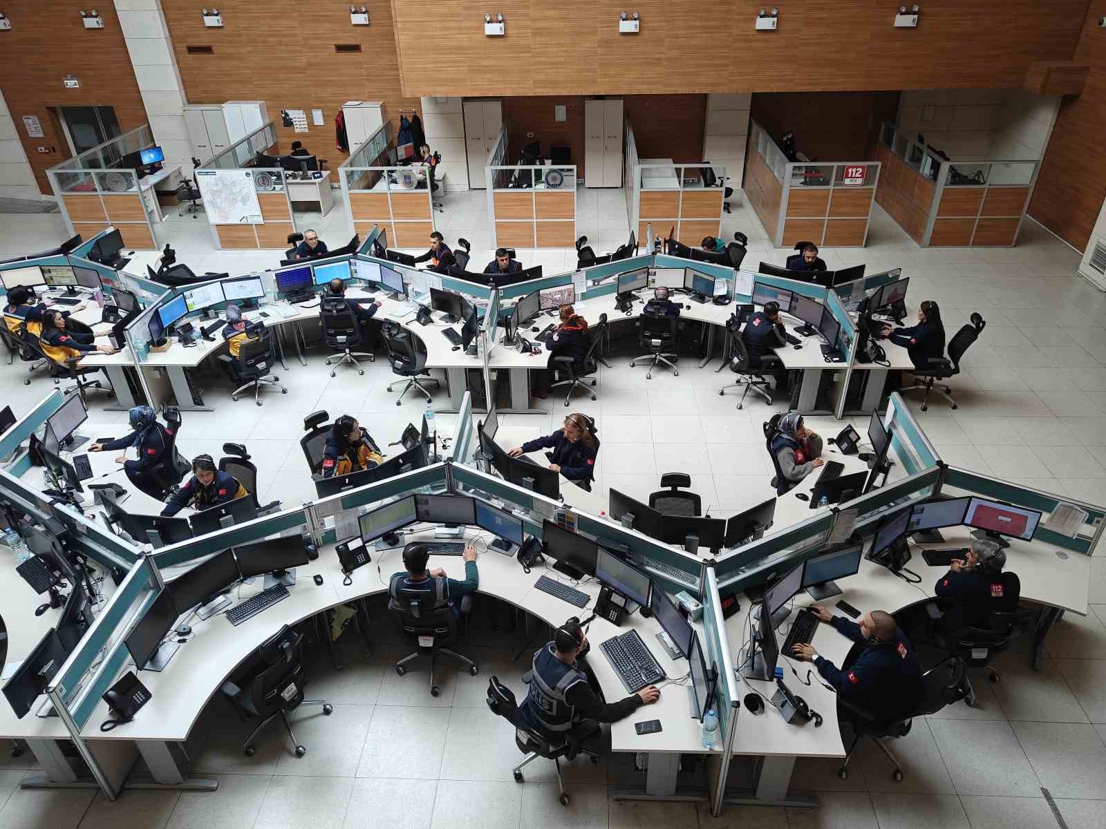 Kayseri 112 Acil Çağrı Merkezi 2025’te 1 milyon 500 bin çağrıyı cevapladı
