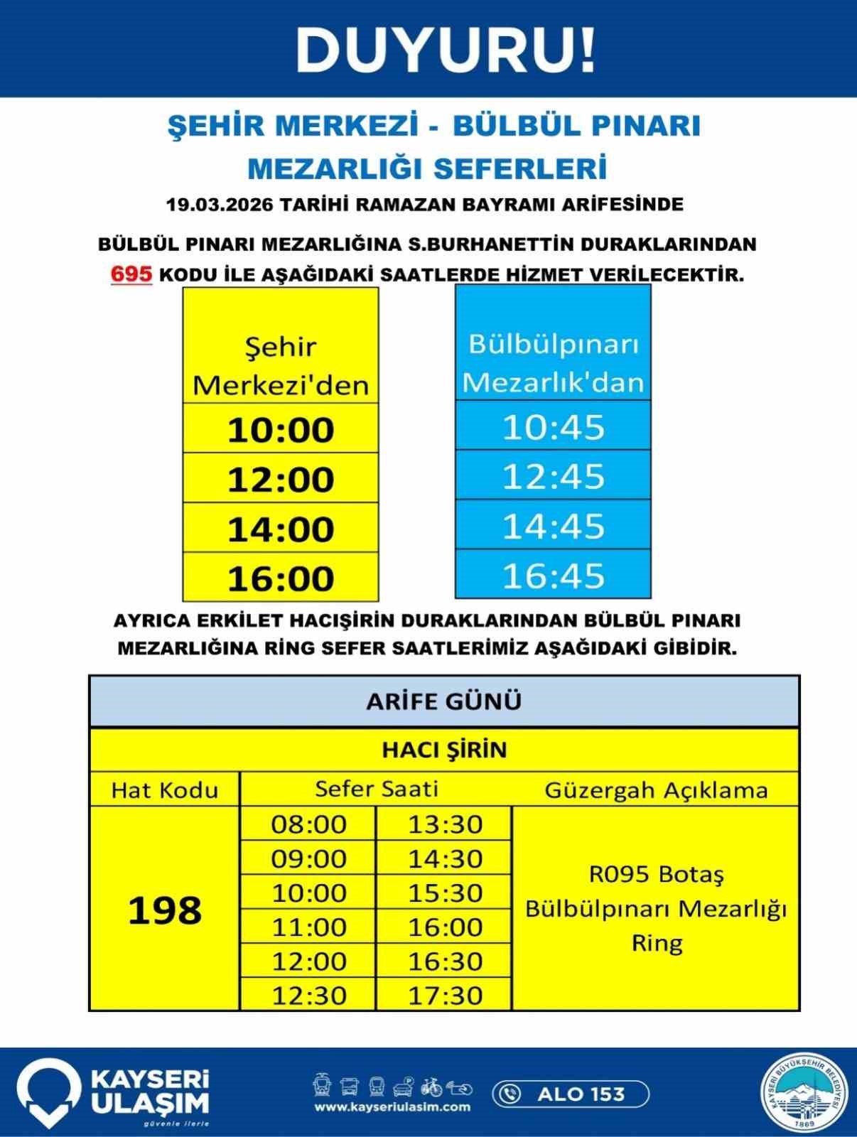 Kayseri, büyükşehir ile Ramazan Bayramı’na hazır
