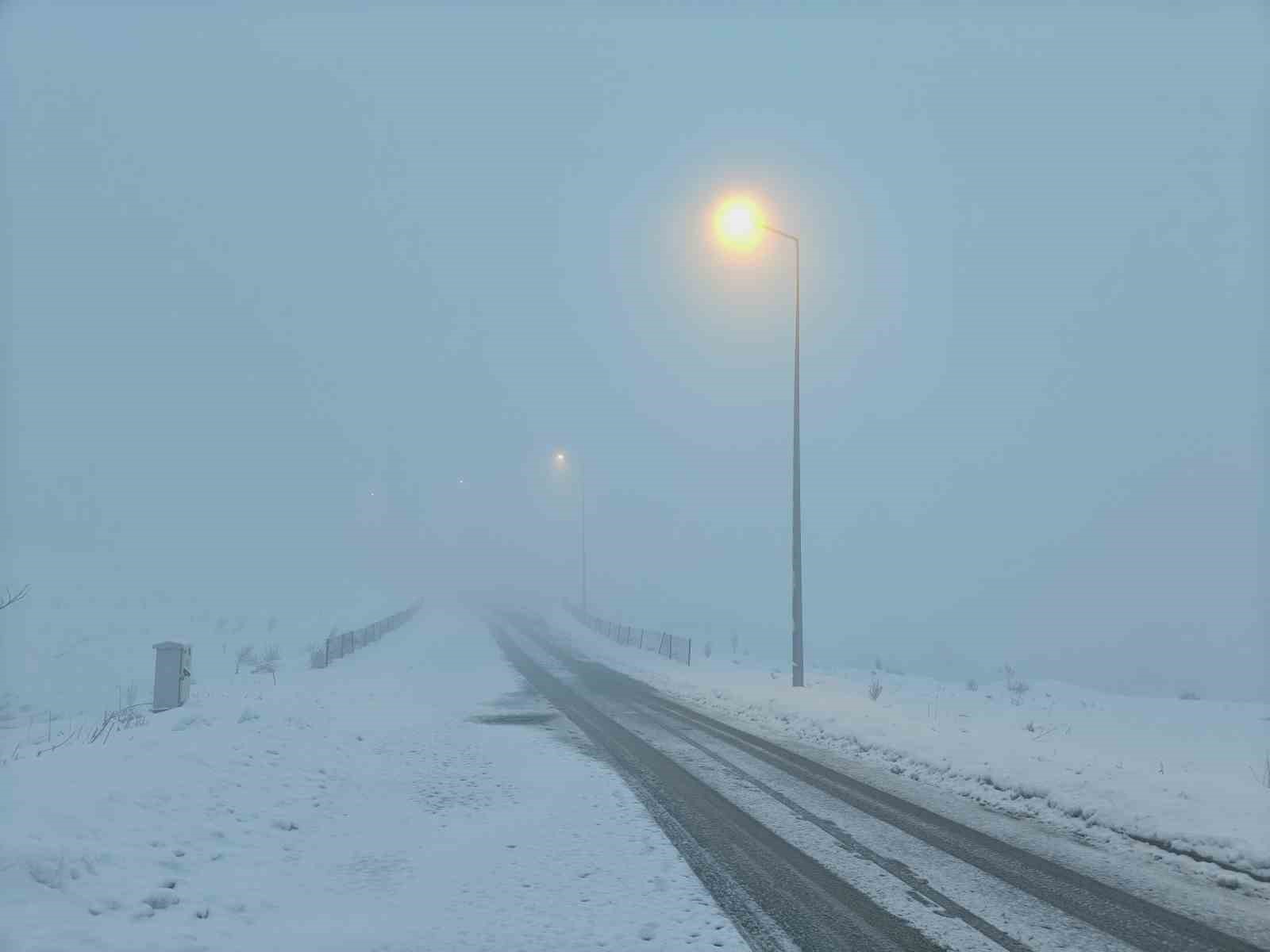 Kayseri’de görüş mesafesine sis engeli
