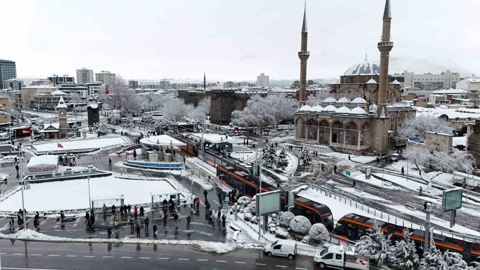 Kayseri’de kar güzelliği
