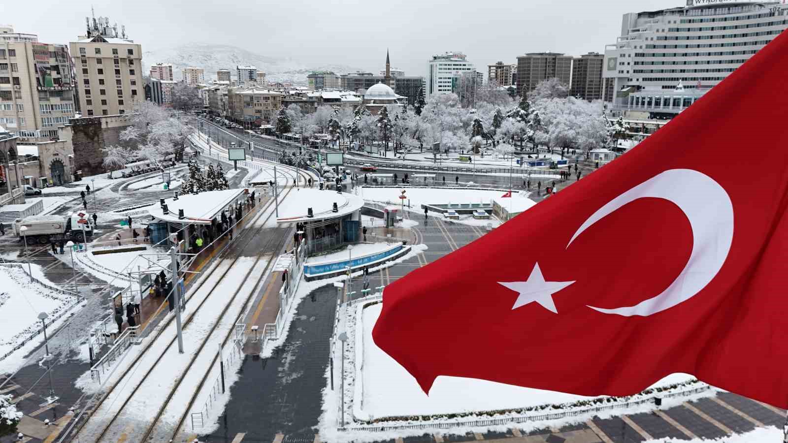 Kayseri’de kar güzelliği
