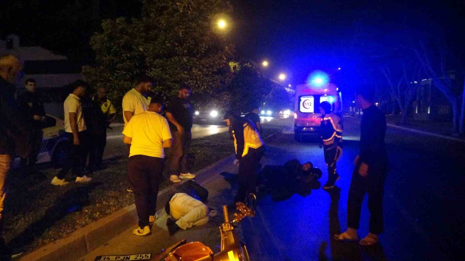 Kazada yaralanan motosiklet sürücüsü kendi acısını unutup babasını sordu
