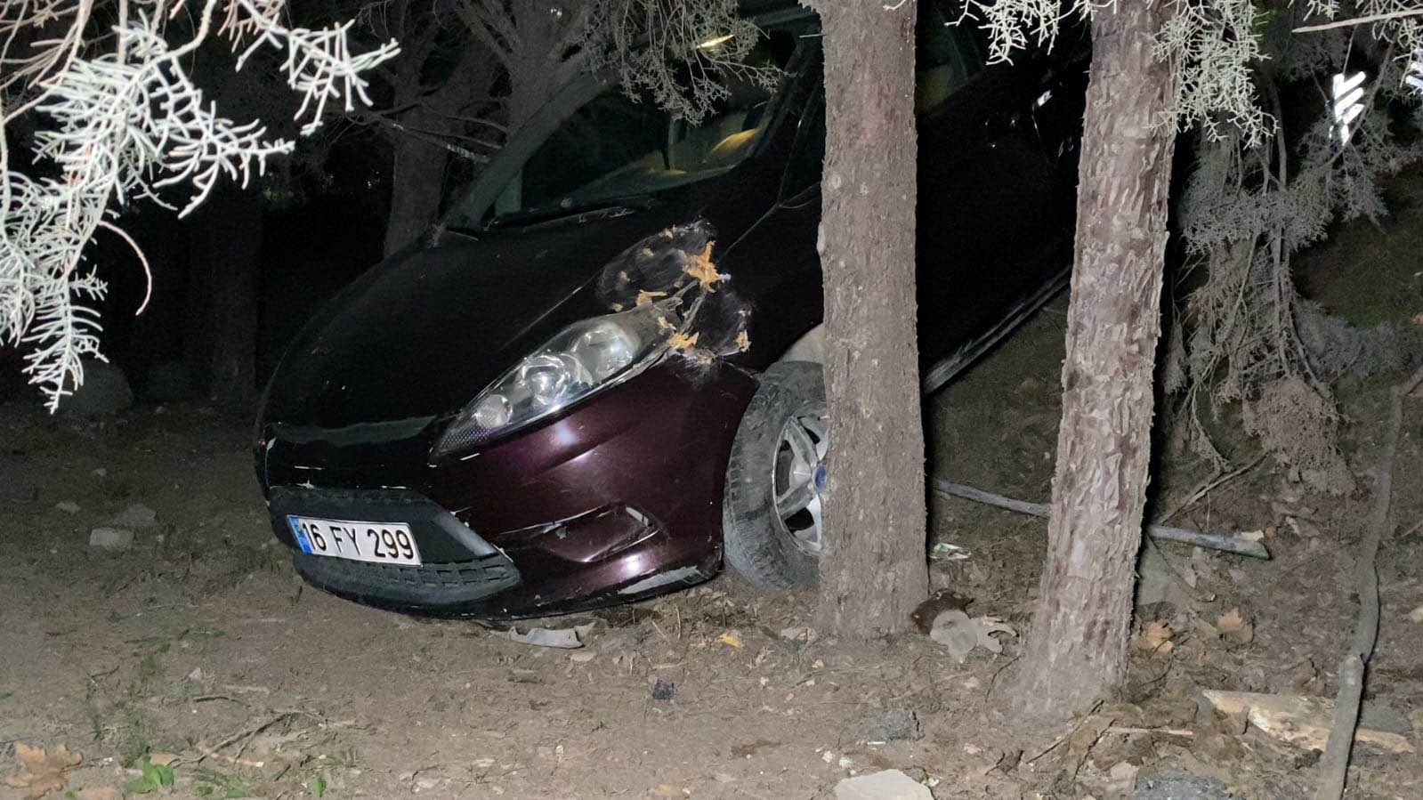 Kazadan sonra panik yaptı, alışveriş merkezinin bahçesine uçtu
