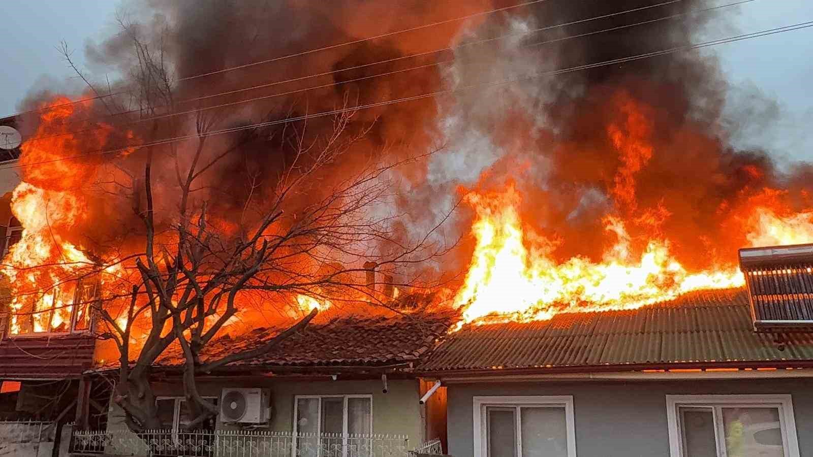 Kediler üşümesin diye yakılan soba faciaya dönüştü: İki ev küle döndü
