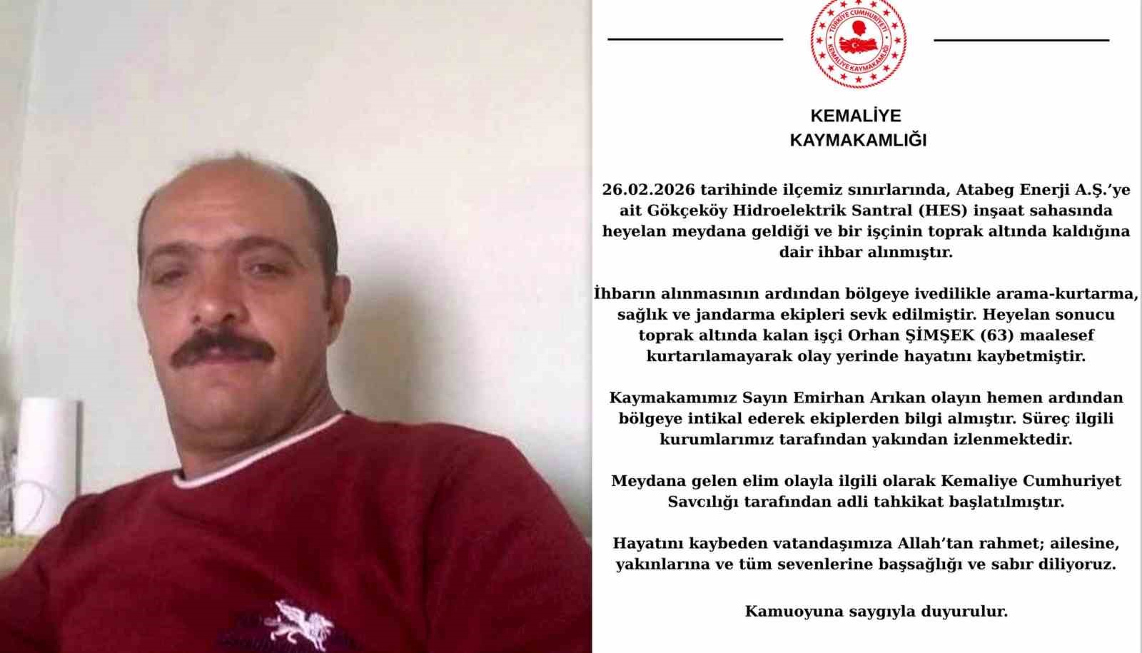 Kemaliye Kaymakamlığı, 4 gün sonra açıklama yaptı
