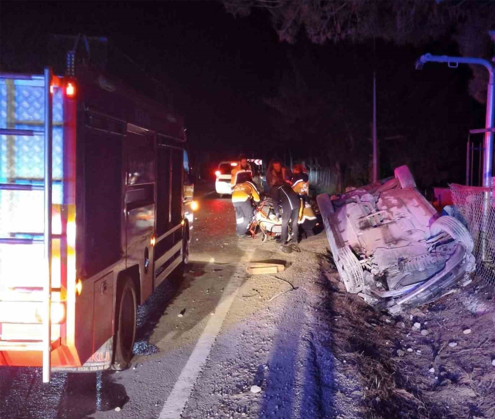 Keşan’da takla atan otomobilde 5 kişi yaralandı
