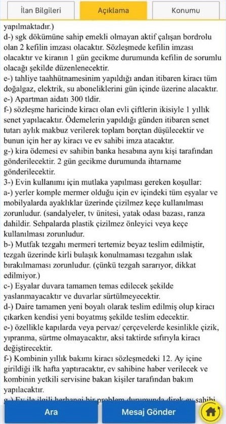 Kiracısını her 50 günde kontrol etmek isteyen ev sahibinden 3 sayfalık sıra dışı kriter listesi
Kiracısını her 50 günde kontrol etmek isteyen ev sahibinden 3 sayfalık sıra dışı kriter listesi