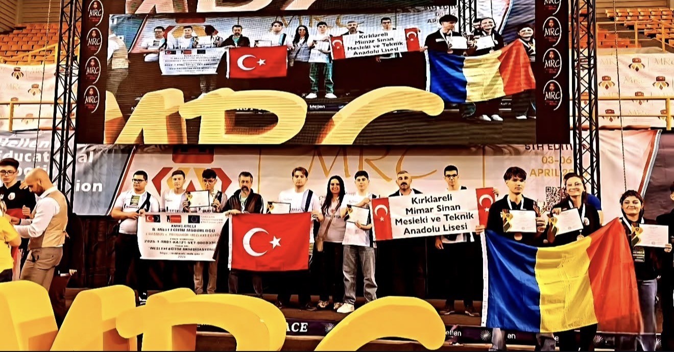 Kırklareli Mimar Sinan Mesleki ve Teknik Anadolu Lisesi öğrencileri dünya şampiyonu oldu
Kırklareli Mimar Sinan Mesleki ve Teknik Anadolu Lisesi öğrencileri dünya şampiyonu oldu