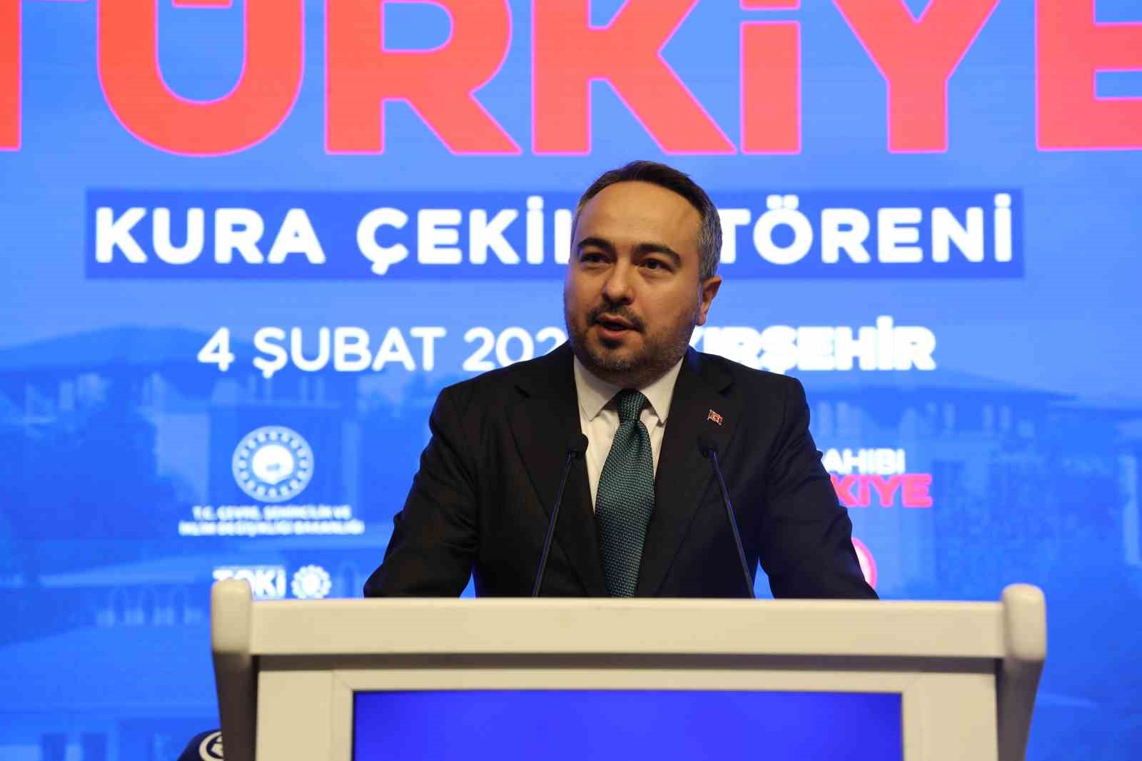 Kırşehir’de bin 633 konut için kura çekimi yapıldı
