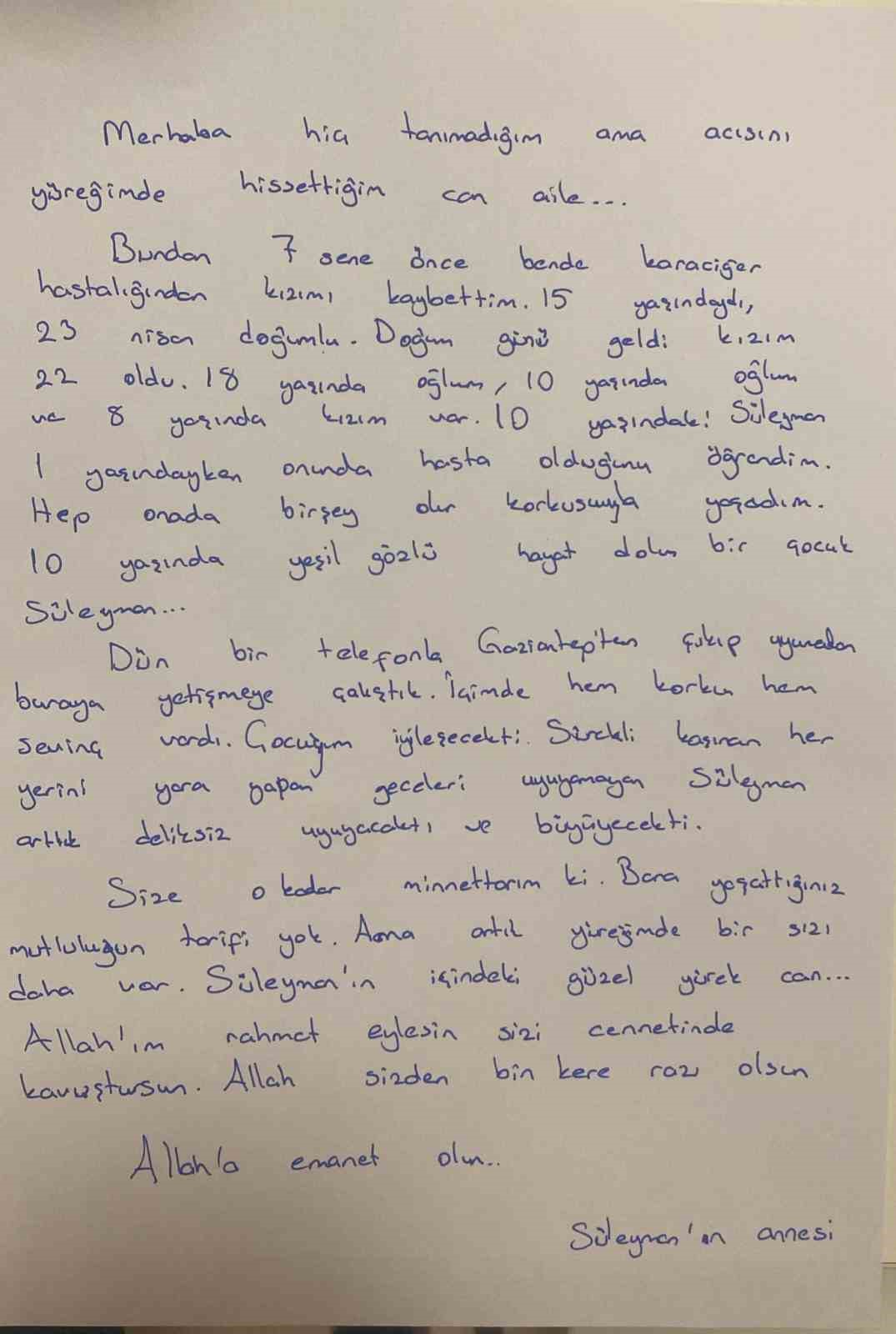 Kızını karaciğer nakli beklerken kaybetti, oğlu organ bağışıyla hayata tutundu
