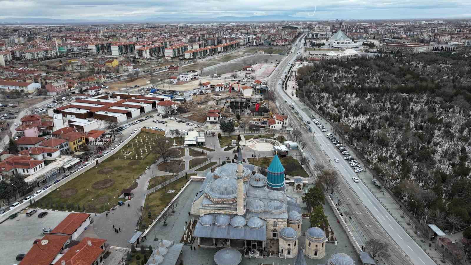 Konya Büyükşehir’in şehre kazandıracağı Mevlevi Dergahı’nın temeli atıldı
