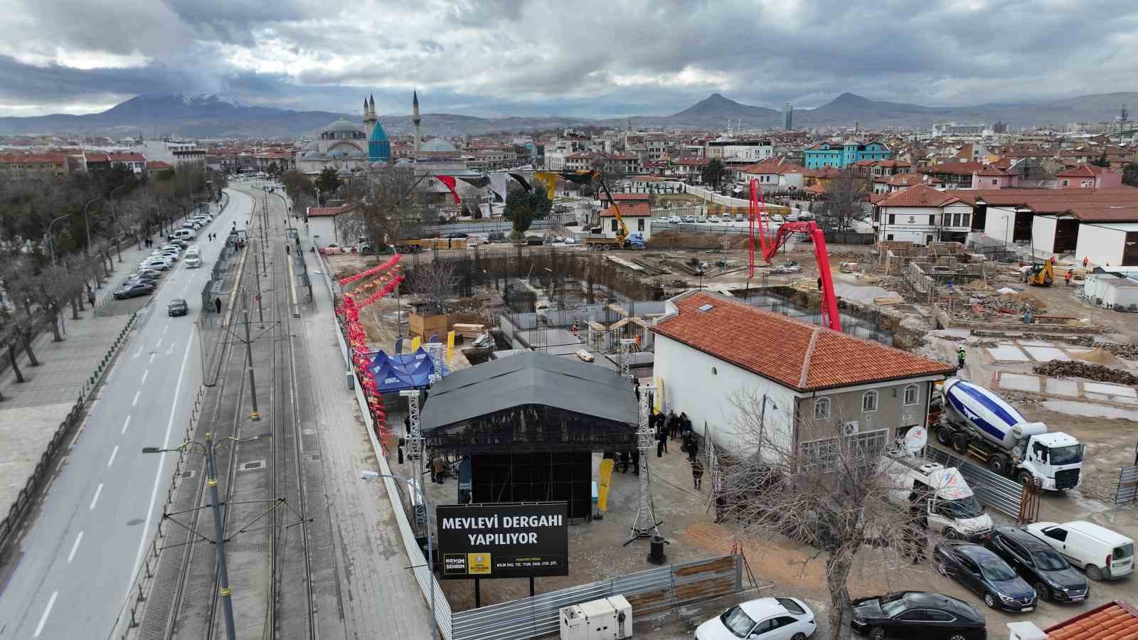 Konya Büyükşehir’in şehre kazandıracağı Mevlevi Dergahı’nın temeli atıldı
