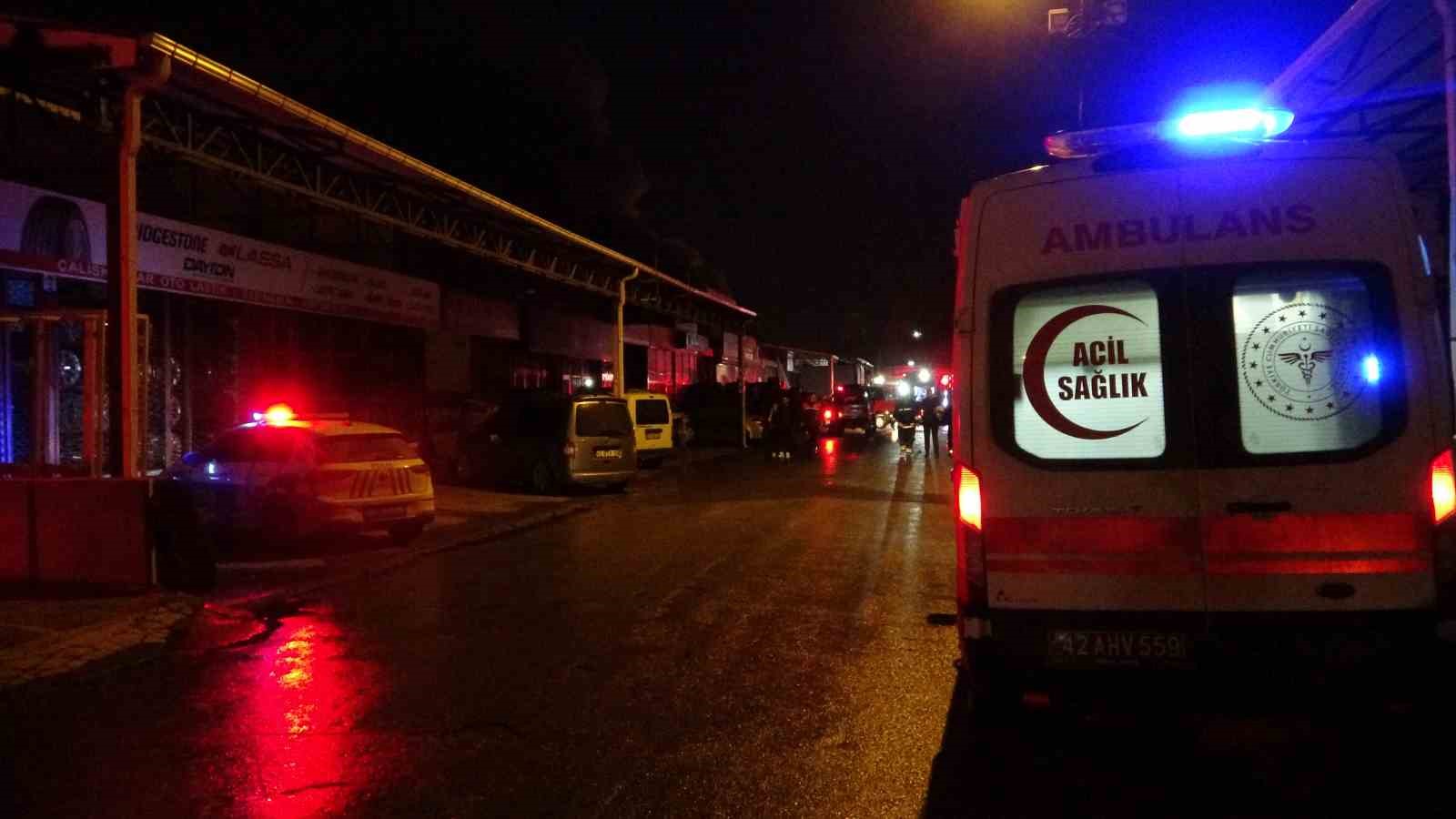 Konya’da iş yerinde yangın: 2 yaralı
