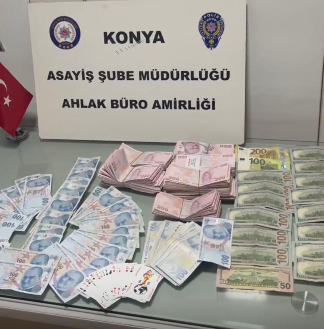 Konya’da kumar oynayan 19 şahsa toplam 220 bin TL ceza

