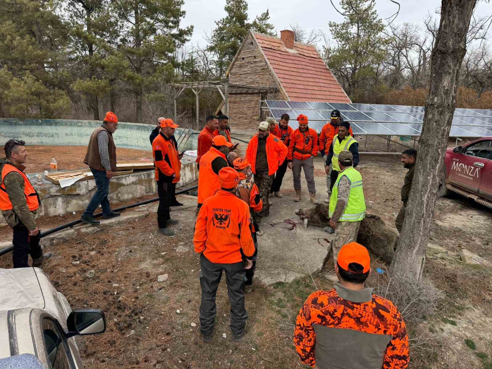 Konya’da yaban domuzlarına sürek avı düzenlendi
