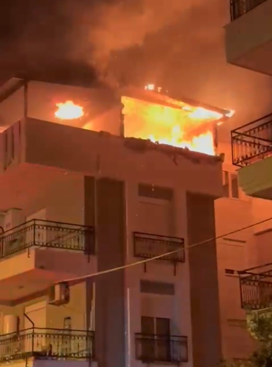 Korkutan yangında mahsur kalan kediyi itfaiye kurtardı
