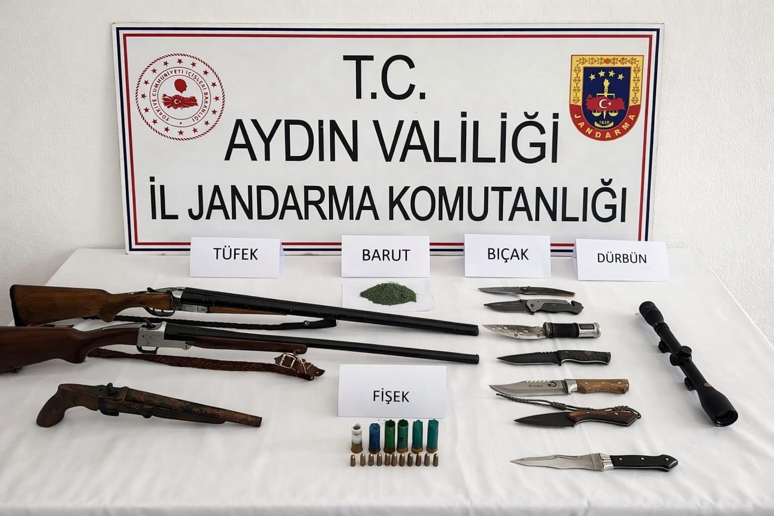 Köşk’te ruhsatsız silah ele geçirildi
