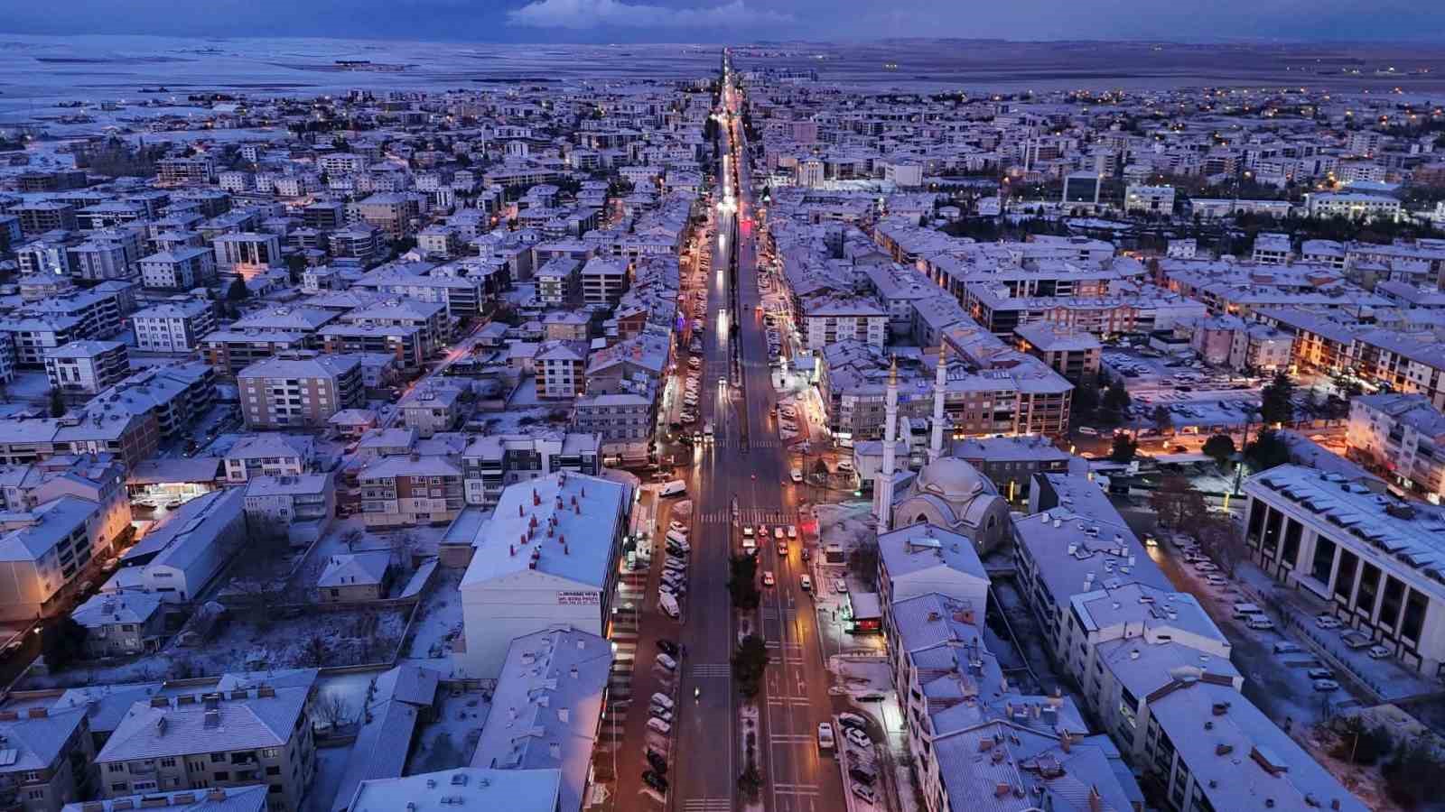 Kulu’da kar yağışı etkili oldu
