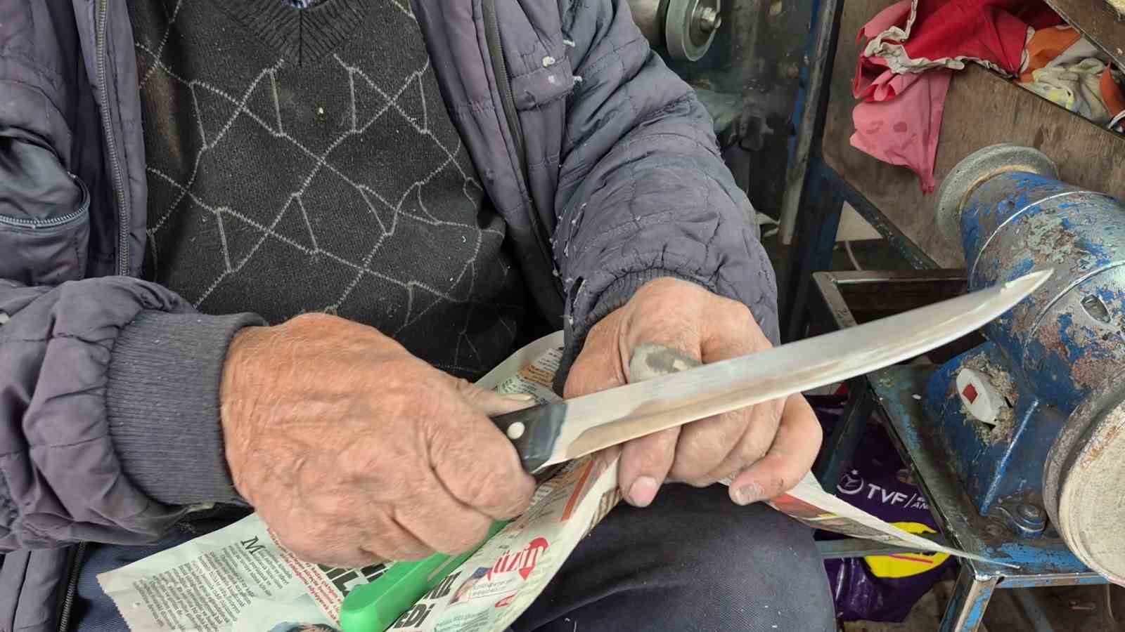 Kurban Bayramı için bıçak bileme işlemleri başladı
