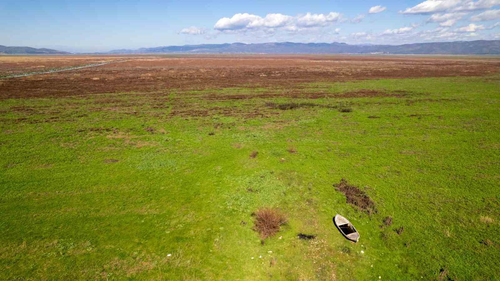 Kuruyan Marmara Gölünde umutlandıran görüntü
