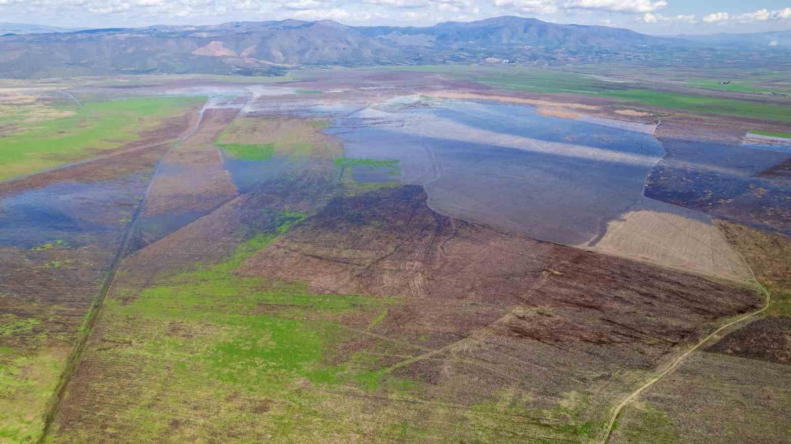 Kuruyan Marmara Gölünde umutlandıran görüntü
