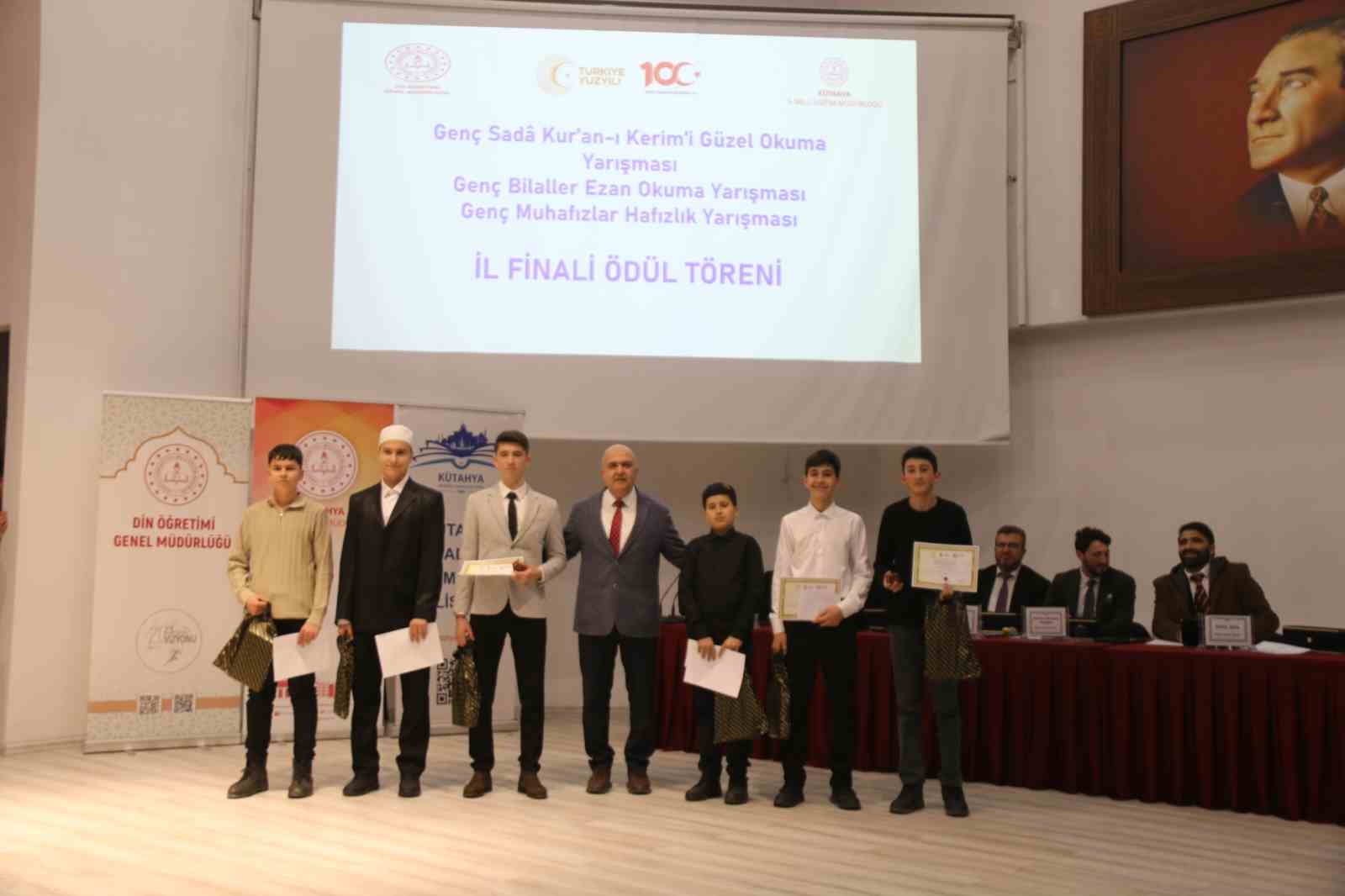 Kütahya’da din öğretimi yarışmaları il finali ödül töreni düzenlendi
