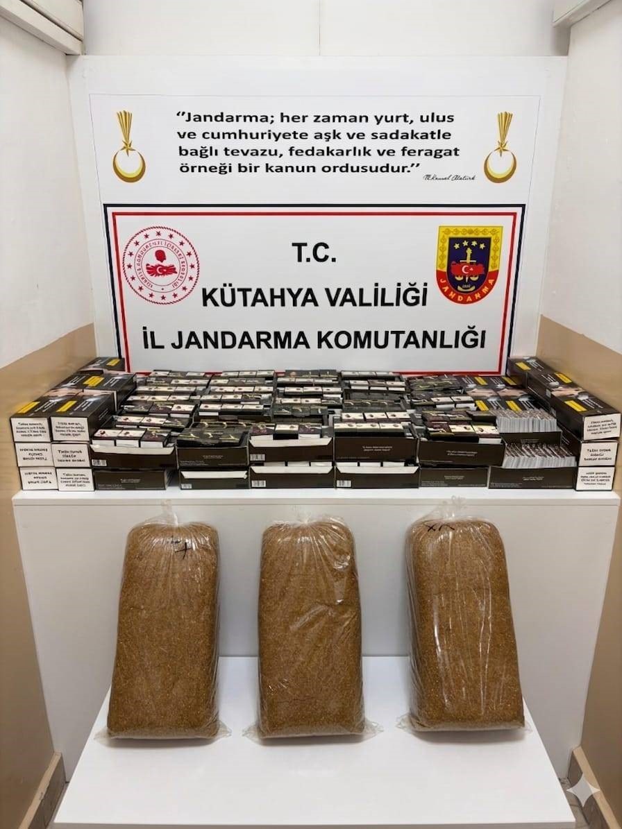 Kütahya’da kaçak tütün ve sigara operasyonu
