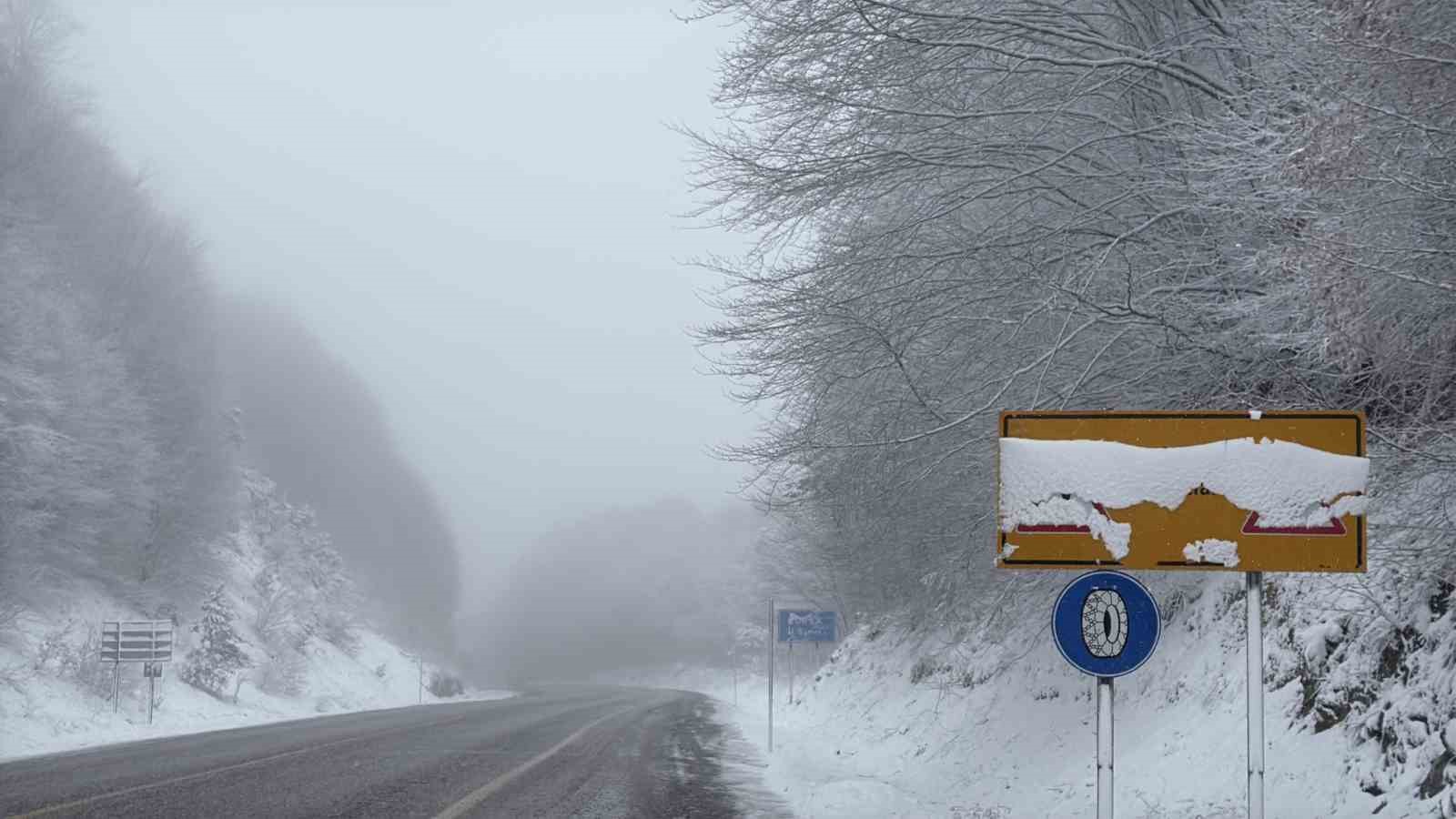 Kütahya’nın Domaniç Dağı’nda kar yağışı

