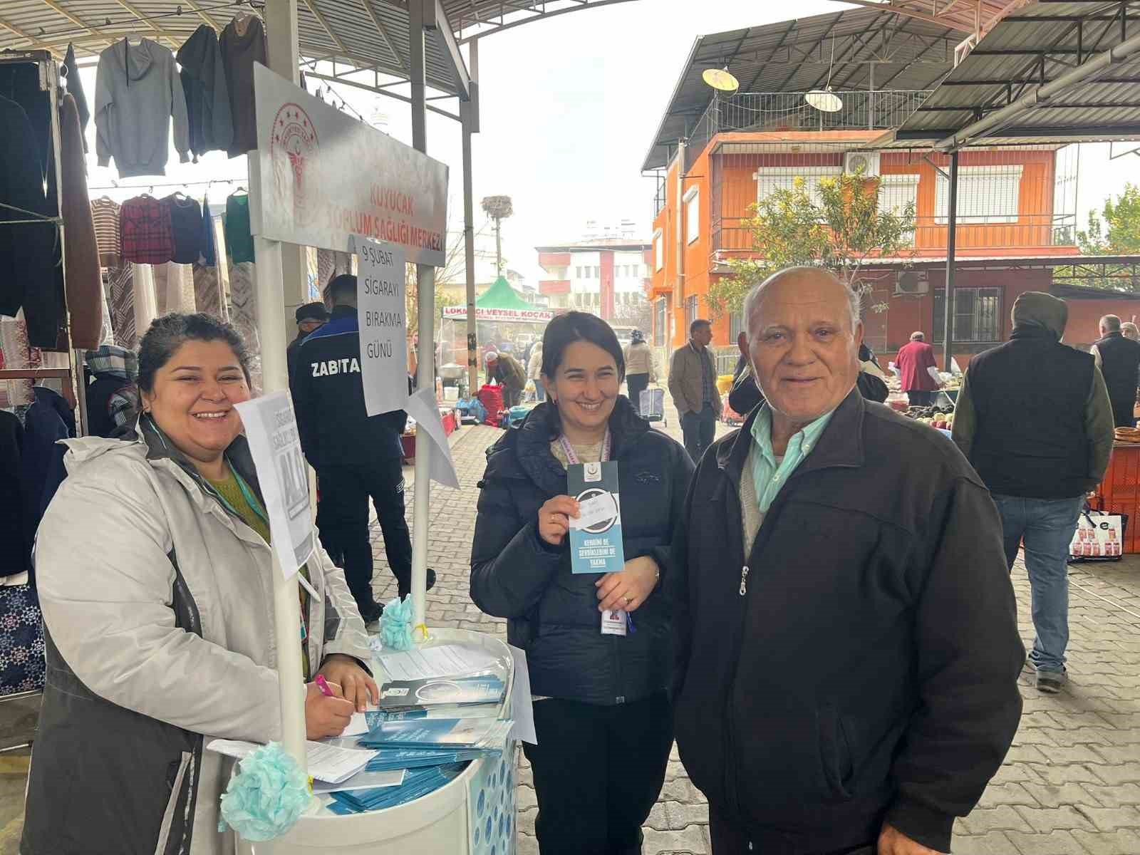 Kuyucak’ta sigarayı bırakmaya yönelik saha çalışması
