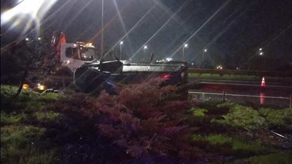 Kuzey Marmara Otoyolu Hüseyinli Kavşağı’nda trafik kazası: 1 ölü, 1 yaralı
