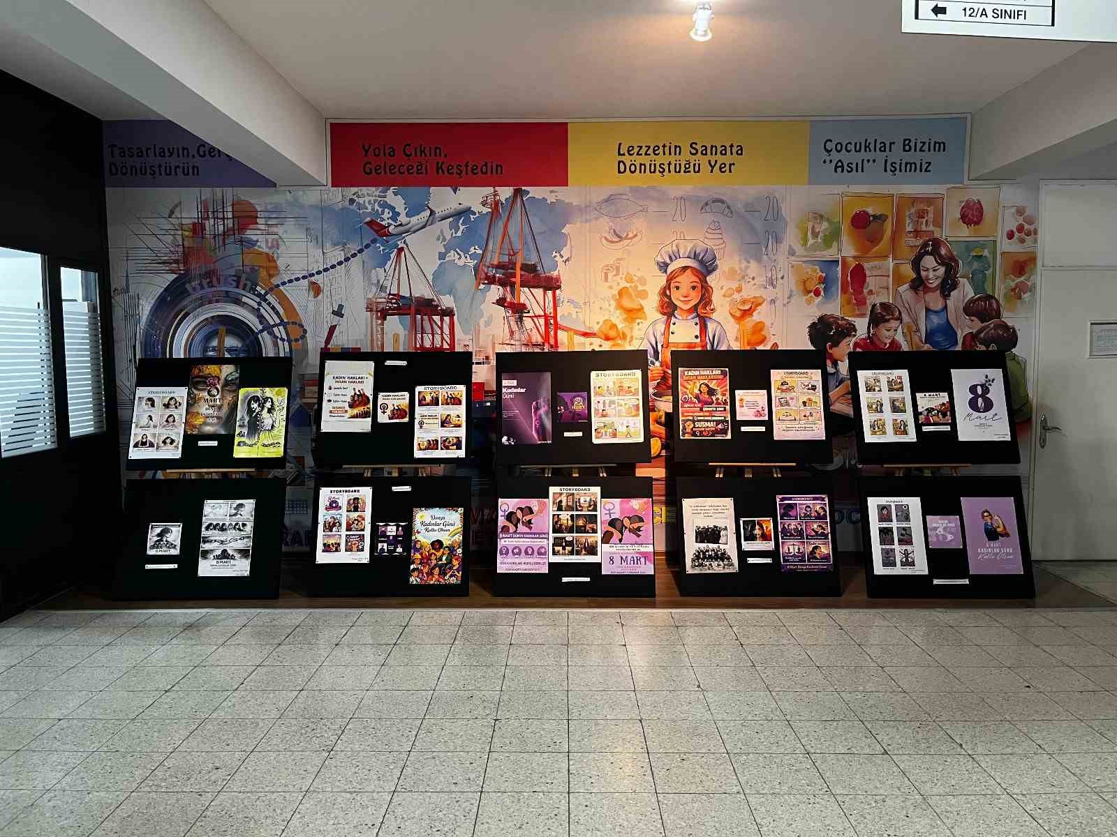 Liseli öğrencilerden 8 Mart’a anlamlı sergi
