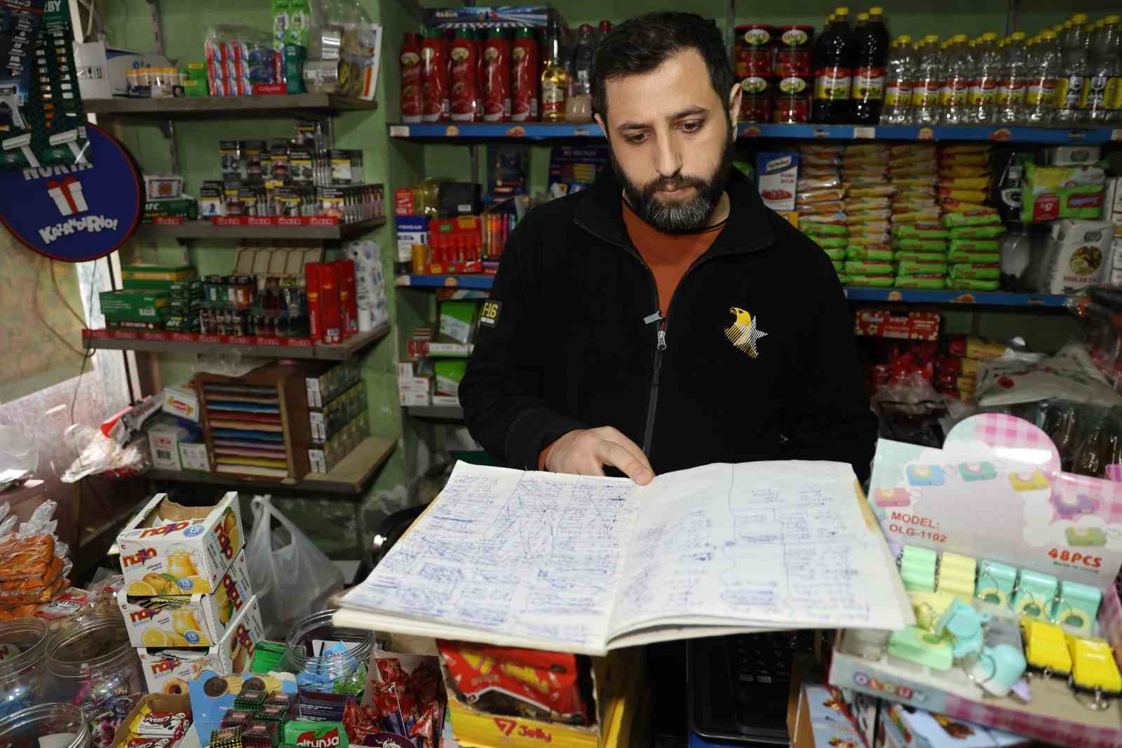 Mahallenin bakkal borcunu ödeyip, veresiye defterini yaktı
