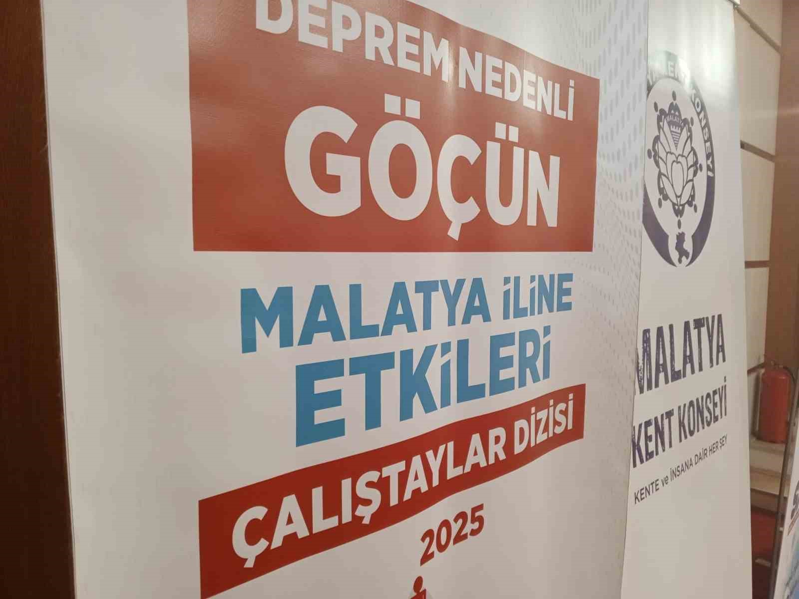 Malatya’da ‘Deprem Nedenli Göç’ çalıştayları tamamlandı
