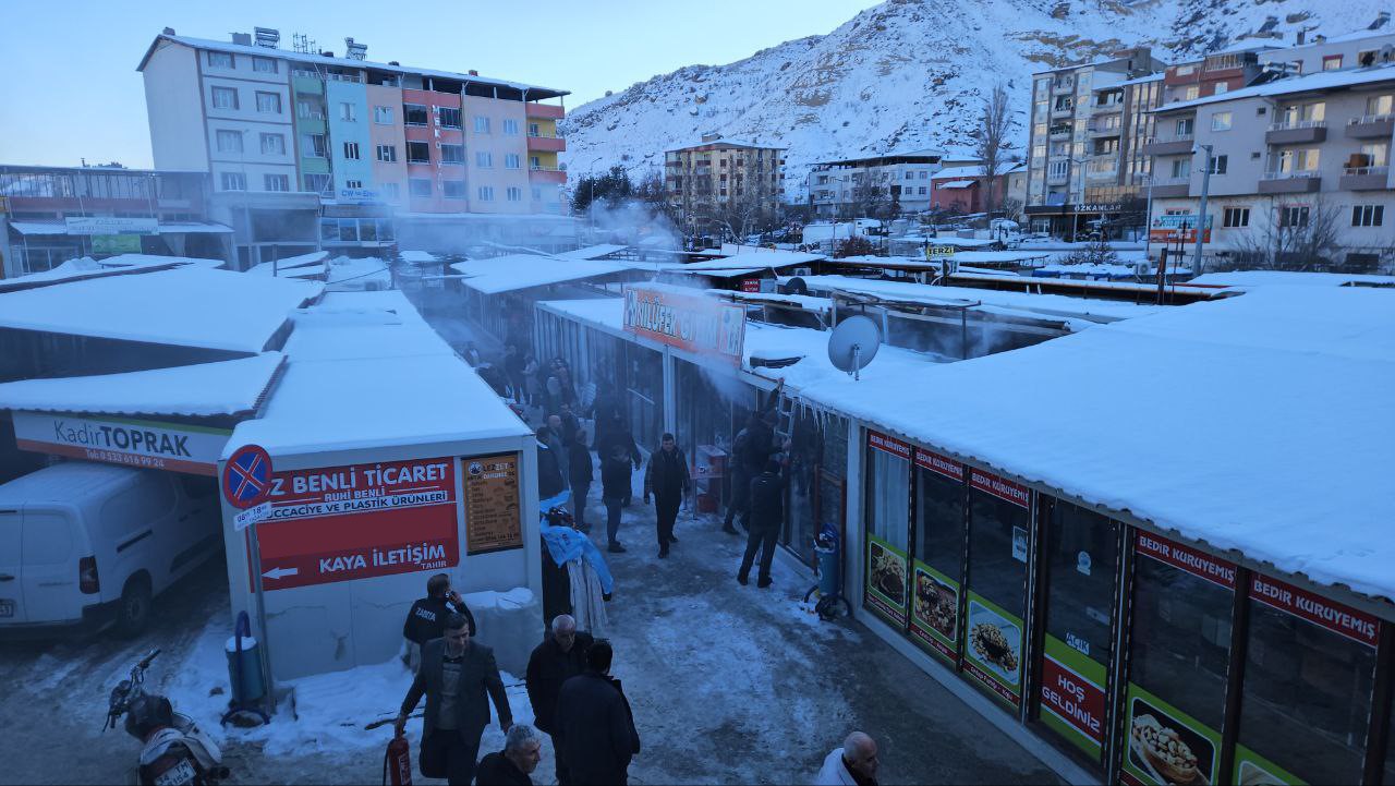 Malatya’da konteyner çarşıda korkutan yangın
