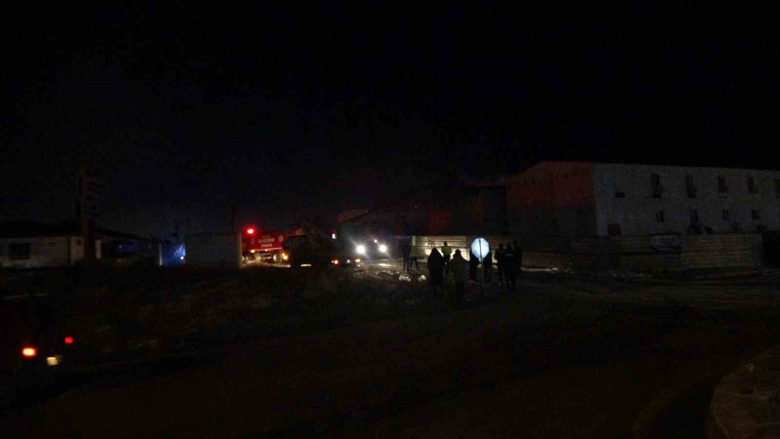 Malatya’da şantiyede korkutan yangın
