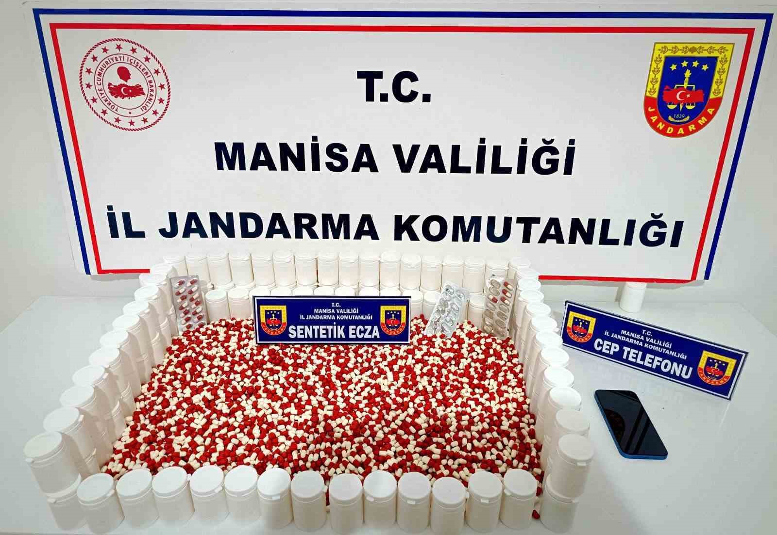 Manisa’da 6 bin 71 sentetik ecza ile yakalanan şüpheli tutuklandı
